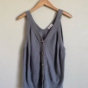 LOFT Charcoal Knit Pullover